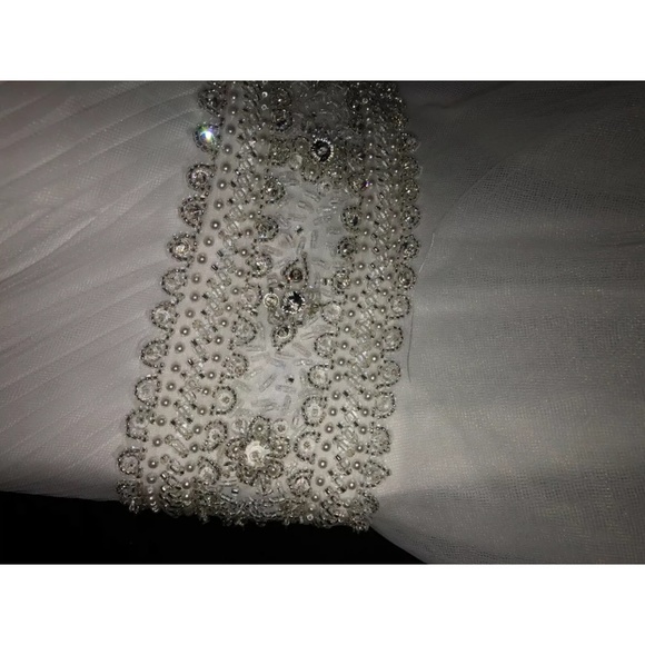 Oleg Cassini  Strapless Designer Wedding Gown 4 - Picture 3 of 4